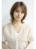 【Un ami】《増永剛大》くびれイヤリングカラーボブ、20、30代