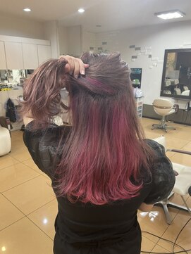 ヘアーズ ベリー 小林店(hairs BERRY) インナーピンク
