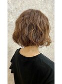 【SUGAR-B】大人ボブパーマ　ハイトーンベージュ