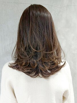 アイティーバイアルバム 下北沢店(IT by ALBUM) ブラウンレイヤー_アースカラーくびれヘアツートン_ba378882