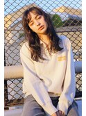 セミロング ラフ ウェーブ シースルー 20代30代40代