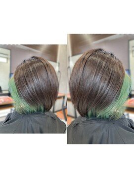 エイダ(EIDA) ■学生さん向け☆綺麗なグリーンインナーカラー☆