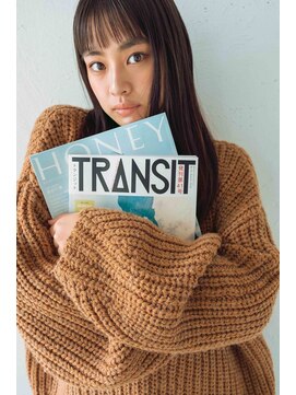 ヘアデザイン ソラ(Sola) 縮毛矯正トランジットストレート×オン眉×暗髪ブラウン