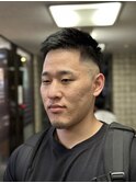 スキンフェードアップバングショート
