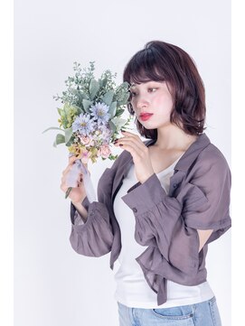 ブリング バイ スノードロップ 吉祥寺(BRING by Snowdrop) 黒髪/グレーベージュ/レイヤーロング/前髪パーマ/吉祥寺