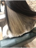 インナーカラーホワイトシルバー