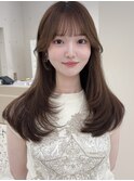 小顔美人レイヤーカット×ナチュラルグレージュ30代40代50代