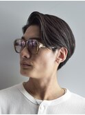 大人ビジネスヘア毛流れパーマセンターパートニュアンスパーマ