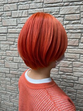ルミヘアー 金沢駅西口店(Lumi hair) ★金沢駅西/オレンジカラー/ハイトーンカラー/派手カラー