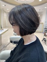 アッシュ 仙川店(Ash)&nbsp;白髪ぼかしハイライトグラデーションボブ40代50代60代ボリューム