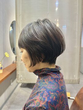 ナンバー 六本松(Number) 大人ショート/脱白髪染め/ハイライト/髪質改善