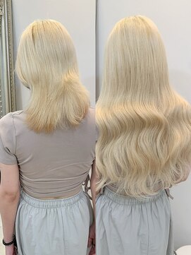 アンククロス 青山店(ANKH CROSS) エクステ/ビフォーアフター/ブロンドロング