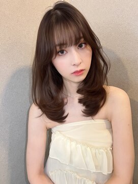 ボタン ハカタ(VOTAN hakata) 【ろみおStyle】ブラウン/レイヤーカット/顔まわりカット/韓国