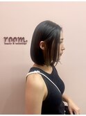 ☆EMI☆ 凛とした印象に。ぱっつんボブ × ブルーブラック