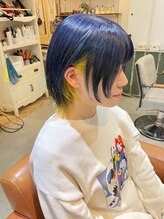 全体ブリーチしてからのデザインカラーもおすすめ