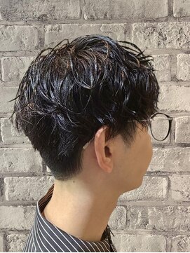 メンズプライマル(Men’s PRIMAL) MEN’S/フェザーパーマ/サーフカール/刈り上げセンターパート