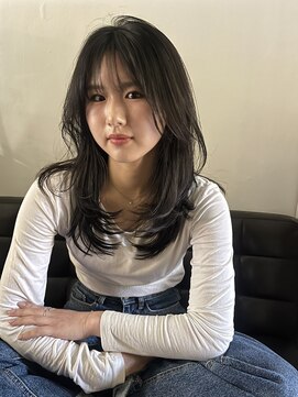 シーン(SCENE) 黒髪カタログ/クラゲヘアー/オリーブグレー/天神