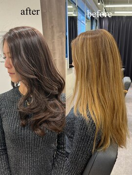 イノセンス 西宮北口店(innocence) 【innocence】西宮/ブリーチなしカラー/暗髪風カラー