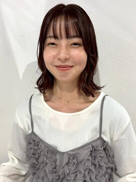 艶髪 外ハネボブ 髪質改善 アッシュブラウン レイヤーカット