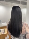 黒髪ロング×縮毛矯正