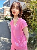 【ACE横浜】ナチュラルブラウン×くびれボブ