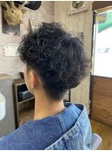 MEN’S HAIR/サーフカール/刈り上げセンターパート/印西