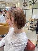 首元すっきり見せるコンパクトボブ