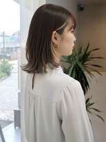 アエル 宝塚南口駅前店(aeru)&nbsp;外ハネミディ × インナーカラー【宝塚南口駅前駅】