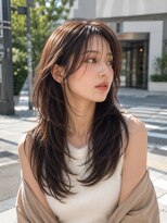 バグズ ヘアデザイン 桔梗が丘店(Baguz HAIR DESIGN) 抜け感レイヤーロング×ショコラベージュ