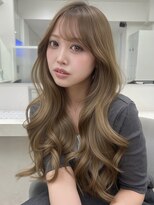 アイトーキョーエス 渋谷(AI TOKYO S) ブリーチなしダブルカラーヘーゼルベージュ髪質改善レイヤー前髪
