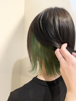 カプア 仙台駅前店(Kapua)&nbsp;イヤリングカラーインナーカラーケアブリーチレイヤーボブ