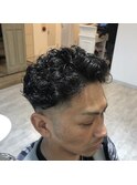 【メンズ】フェード×強めパーマ