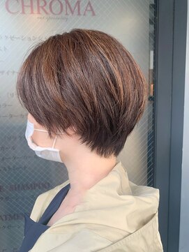 カット スペシャリティー クロマ(cut speciality CHROMA) 白髪ぼかしハイライトX丸みショート