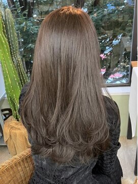 ハニーシブヤ(HONEY shibuya) 大人可愛い20代30代レイヤーカール×ホワイトグレージュ