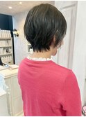 福山市美容室Caary 人気似合わせカット 丸みショート イメチェン