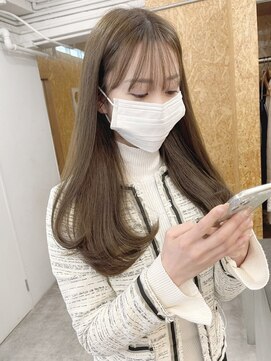 ポーチバイハニー オモテサンドウ(PORCH by HONEY omotesando) 内巻きレイヤー シアーベージュ ミルクティーベージュ