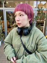 ザレミー(THE REMMY)&nbsp;マッシュショート/ショートヘア/ピンクカラー/ピンクベージュ