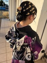 コジック ヘアアンドアイ(Cogic hair & eye)&nbsp;成人式ヘアセット 大人シックなお団子アップヘア 和装着物