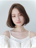 20代30代大人かわいい小顔くびれレイヤーカット韓国レイヤーボブ