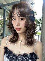 メゾンアクア 表参道(Maison ACQUA)&nbsp;☆ブリーチなしダブルカラー オリーブ オリーブベージュ ボブ