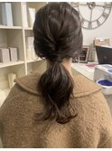 簡単ローポニーアレンジ
