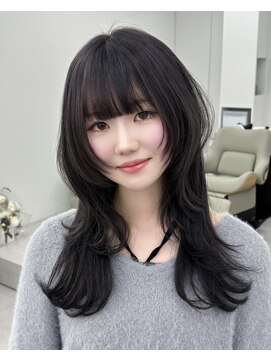 アマトウキョウ アユンチェ(AMA TOKYO×AYUNCHE) 暗髪ナチュラルウルフレイヤー