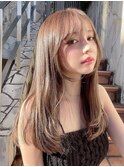 小顔レイヤーカットロングレイヤー内巻きレイヤーブリーチなし