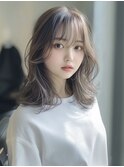 ☆オリーブグレーココアベージュ小顔クラゲヘアー/黒髪/髪質改善