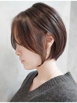 ソワネ 表参道(soigne) 表参道大人ショートボブ顔周りレイヤーカットくびれショート40代