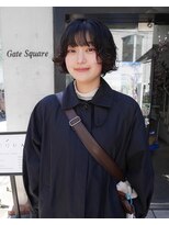 アクアオモテサンドウ(ACQUA omotesando) △癖毛風パーマショートパーマボブパーマブルーブラック