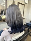 グラデーションデザイン【宇都宮/ネイビー/ブリーチ】
