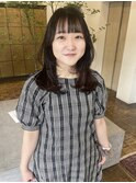 ブリーチなし　ラベンダーグレージュ　暗髪