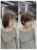 ショートカット×ひし形ショートボブ×前髪あり20代30代40代