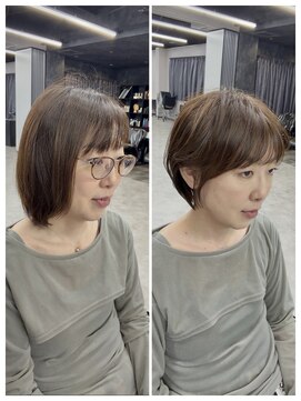 メモリーズ 表参道(Memories) ショートカット×ひし形ショートボブ×前髪あり20代30代40代